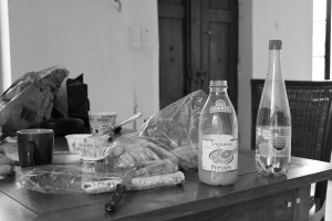 Första måltiden i huset