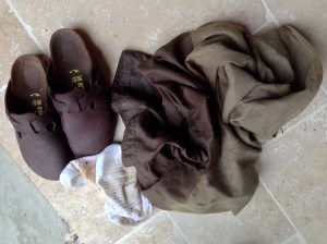 Fasaden blev ren och fin men jag och kläderna lämnade en del övrigt att önska vad gäller renhet efteråt!