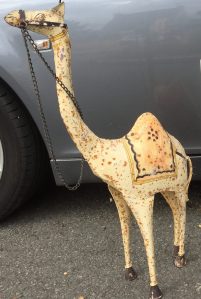 och en dromedar i plåt som fick följa med hem